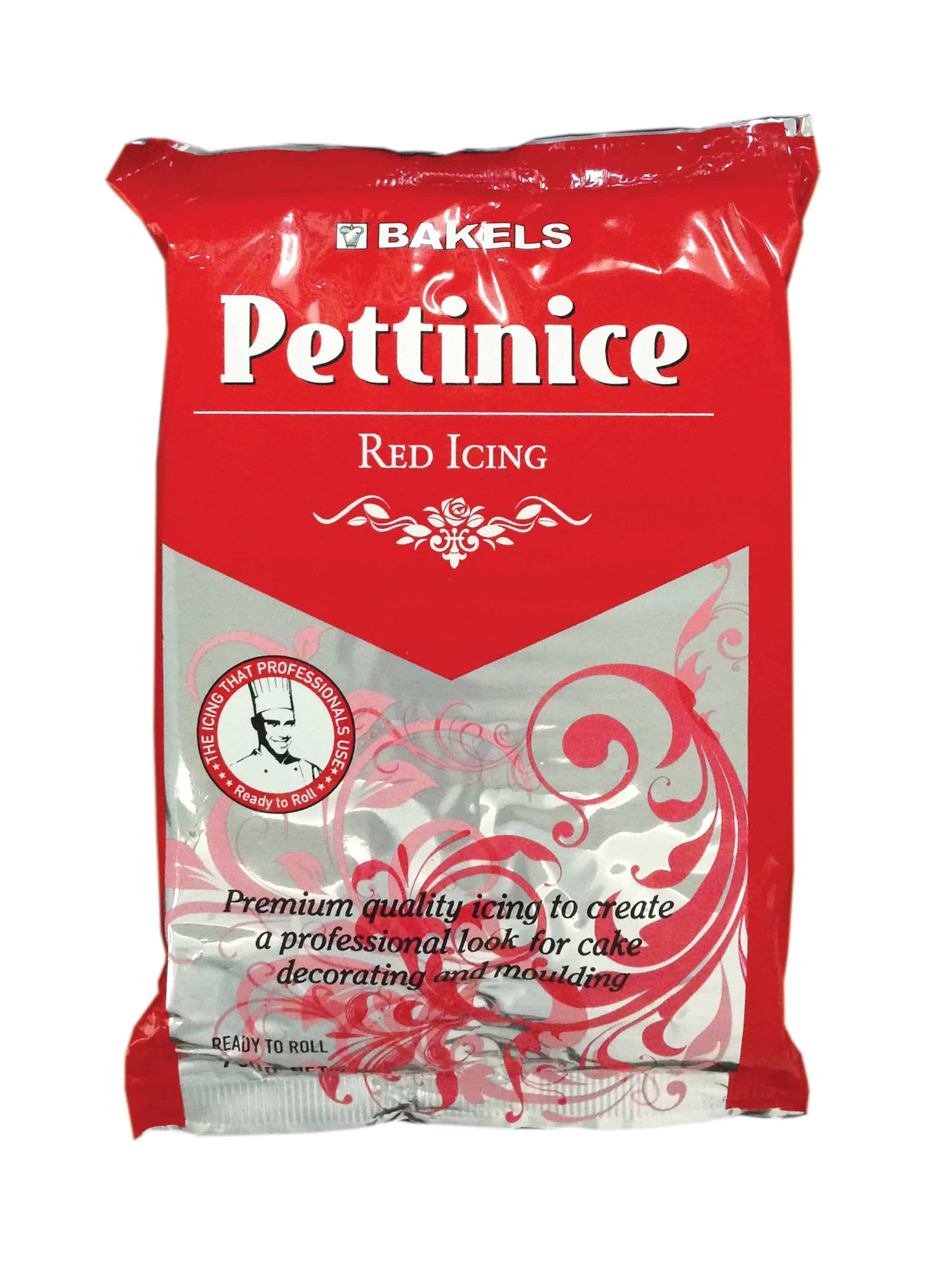 Packet of red fondant icing