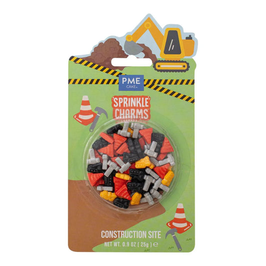 PME Construction Site Sprinkle Charms 25g | Edible Cake Decorations