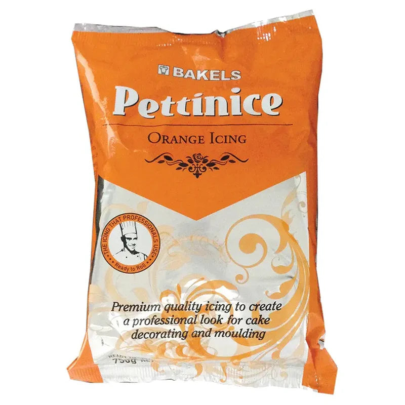 750g bag of Bakels ready to roll orange icing