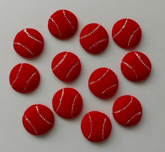 Baseball Cake Decorations x 12 – Edible Fondant Toppers