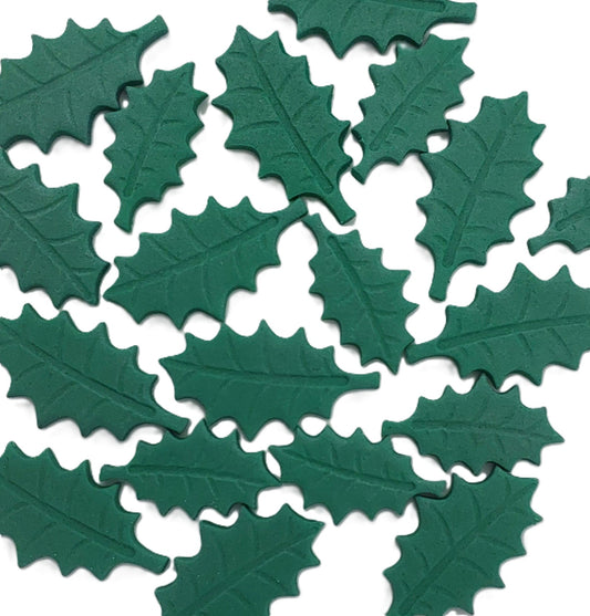Holly Leaves x 24 | Edible Icing Toppers