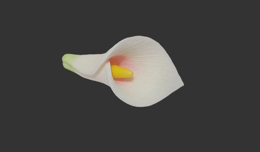 White calla lily, edible fondant decoration by Cake Candy NZ