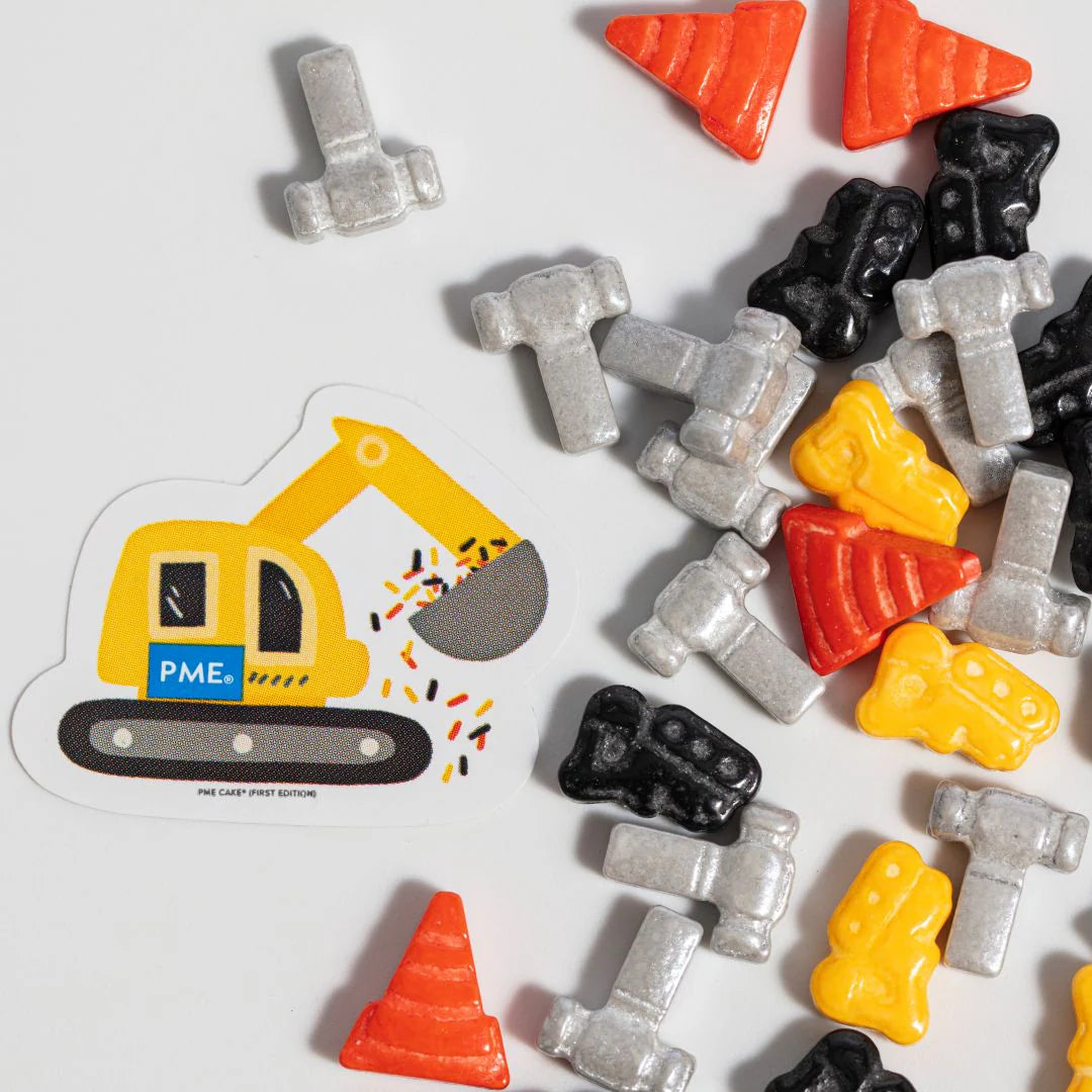 PME Construction Site Sprinkle Charms 25g | Edible Cake Decorations