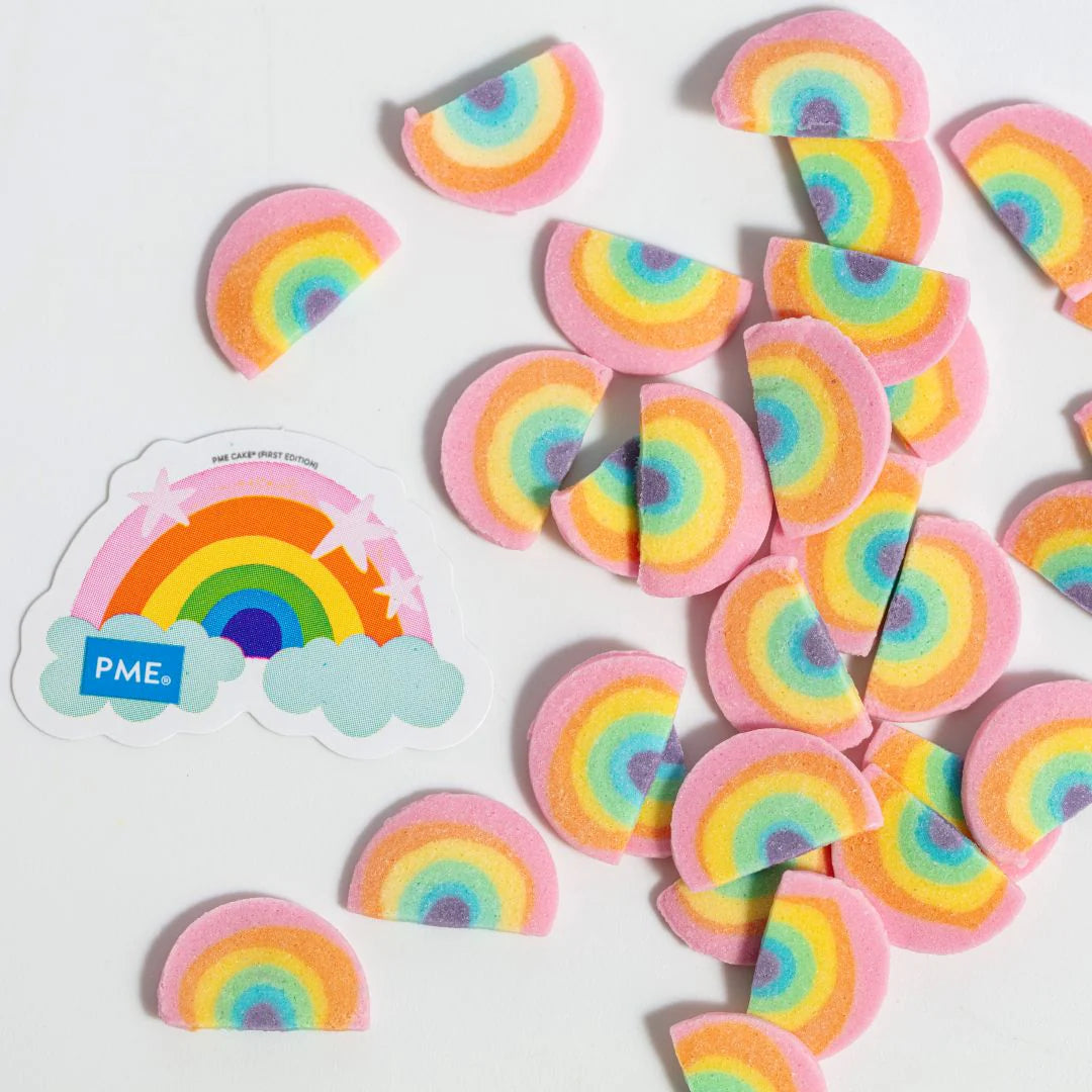 PME Mini Rainbows Sprinkle Charms 25g | Edible Cake Decorations