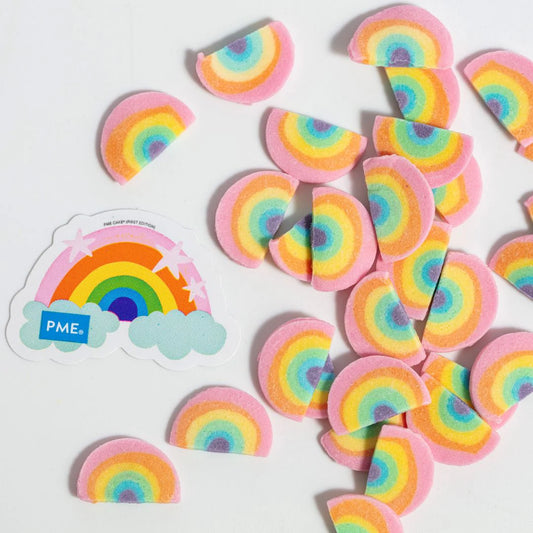 PME Mini Rainbows Sprinkle Charms 25g | Edible Cake Decorations