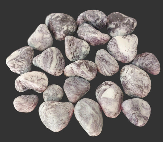 20 small grey marbled rocks, edible fondant icing decorations by Cake Candy NZ