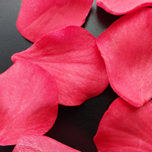 Red rose petals, edible fondant icing decorations by Cake Candy NZ