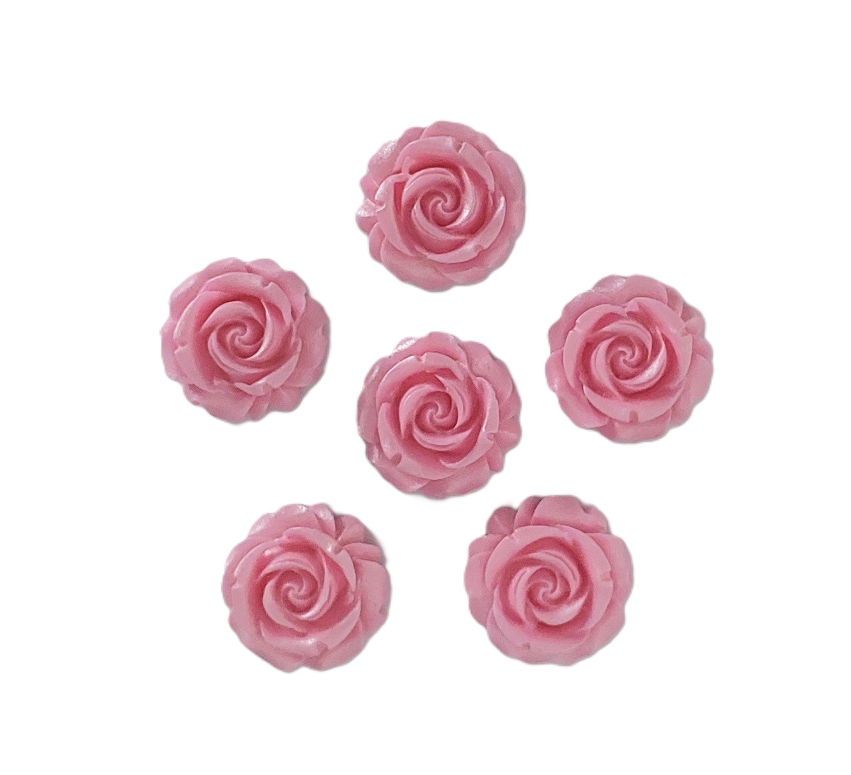 six pale pink roses, edible fondant icing decorations by Cake Candy NZ