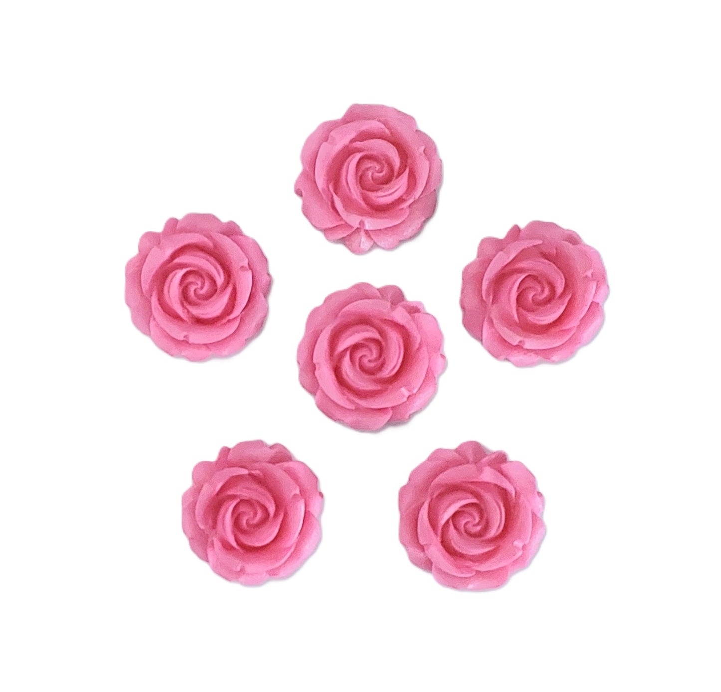 six pink roses, edible fondant icing decorations by Cake Candy NZ