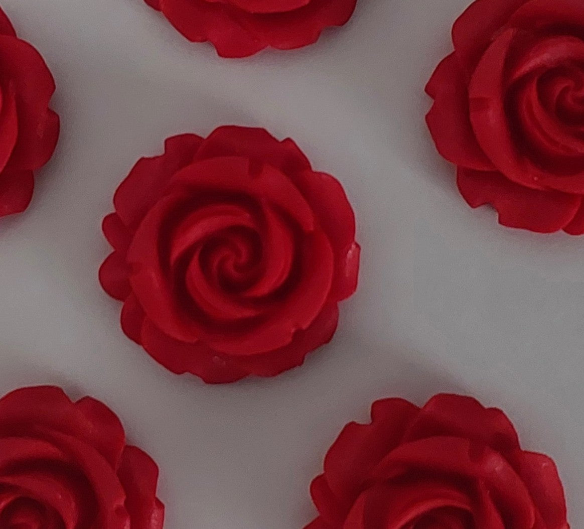 red rose edible fondant icing decorations by Cake Candy NZ
