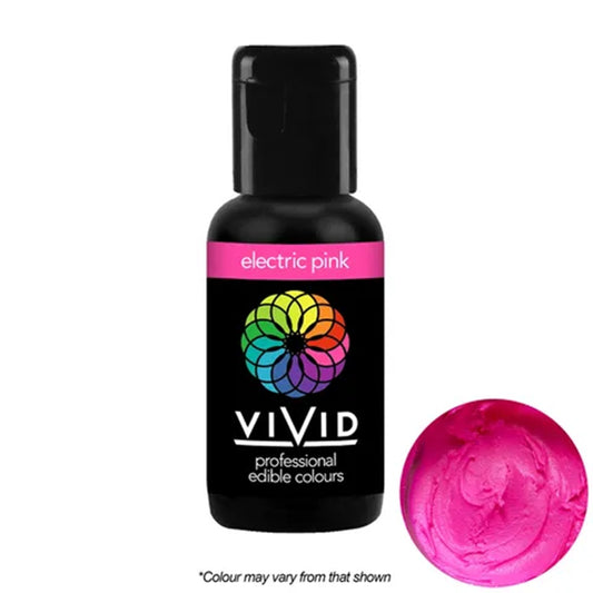 21g Bottle of Vivid Electric Pink food gel colouring.